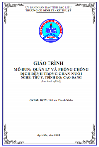 Image of GIÁO TRÌNH QUẢN LÝ VÀ PHÕNG CHỐNG DỊCH BỆNH TRONG CHĂN NUÔI