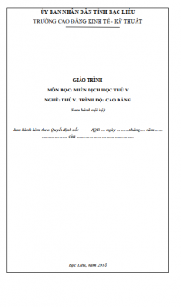 Image of Miễn dịch học thú y