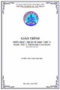 Image of GIÁO TRÌNH DỊCH TỂ HỌC THÚ Y