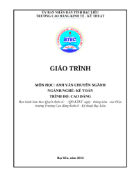 Image of ANH VĂN CHUYÊN NGÀNH