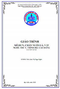 Image of GIÁO TRÌNH CHĂN NUÔI GÀ, V ỊT