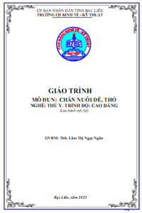 Image of GIÁO TRÌNH CHĂN NUÔI DÊ, THỎ