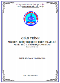 Image of GIÁO TRÌNH ĐIỀU TRỊ BỆNH TRÊN TRÂU, BÒ
