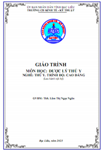 Image of GIÁO TRÌNH DƯỢC LÝ THÚ Y